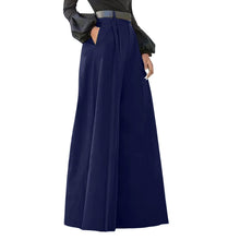 Nadine – Damenhose mit hoher Taille und weitem Bein in Marineblau