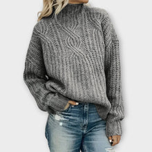 Harper | Kuscheliger Strickpullover in Grau