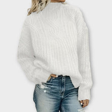 Harper | Kuscheliger Strickpullover in Weiß