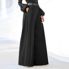Nadine – Damenhose mit hoher Taille und weitem Bein in Schwarz