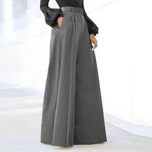 Nadine – Damenhose mit hoher Taille und weitem Bein in Grau