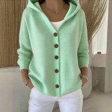 Sommerfeld | Strickjacke mit Kapuze in Grün