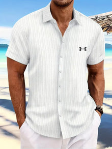 Herren Sommer-Casual-Hemden in Weiß