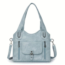 Franky – Vintage Schultertasche in Hellblau