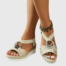 Edda | Damen Sandalen bequem und vielseitig in Beige 2