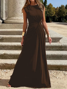 Antonia | Damen Maxikleid für Hochzeitsgäste im eleganten Stil in Braun
