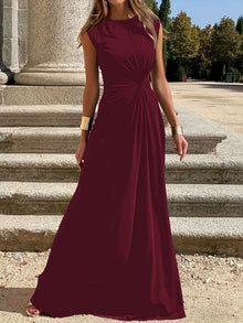 Antonia | Damen Maxikleid für Hochzeitsgäste im eleganten Stil in Weinrot