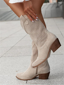 Klara | Elegante Damen Stiefel für jeden Tag in Khaki
