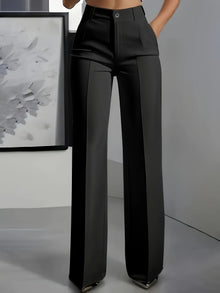 Sophia | Elegante Damenhose mit hoher Taille für Business in Schwarz