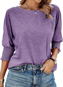 Victoria | Elegante Plissee-Bluse in Glyzinie