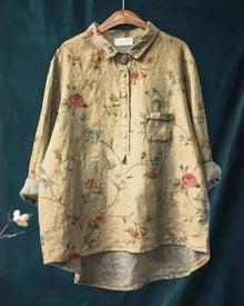 Emilia | Elegante Romantik-Bluse in Braun