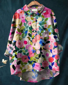 Nele | Elegante Vintage-Bluse mit Blumenmuster in Blumenmuster 1
