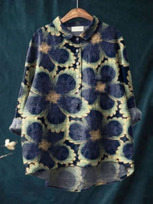 Nele | Elegante Vintage-Bluse mit Blumenmuster in Blumenmuster  2