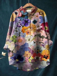 Nele | Elegante Vintage-Bluse mit Blumenmuster in Blumenmuster 3