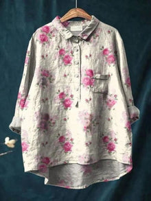 Nele | Elegante Vintage-Bluse mit Blumenmuster in Blumenmuster  5