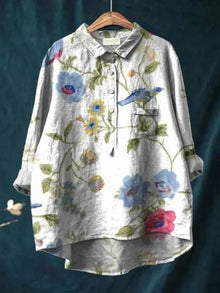 Nele | Elegante Vintage-Bluse mit Blumenmuster in Blumenmuster 6
