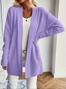 Julia | Eleganter fließender Cardigan zum Überziehen in Lila