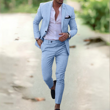 Emil | Eleganter Herren Business Sakko mit Hose in Hellblau