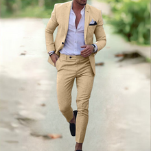 Emil | Eleganter Herren Business Sakko mit Hose in Khaki
