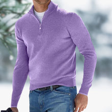 Henry | Eleganter Herren-Pullover aus Feinstrick zum Schichten in Hellviolett