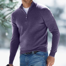 Henry | Eleganter Herren-Pullover aus Feinstrick zum Schichten in Lila