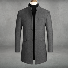 Niklas | Eleganter Herrenmantel aus Wollmischung für Herbst in Grau