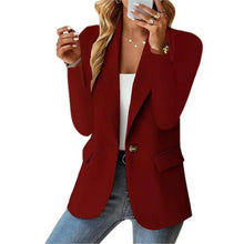 Isabella | Eleganter Klassischer Blazer in Bordeaux