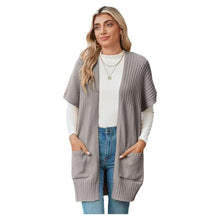 Luisa | Eleganter Offener Cardigan in Hellgrau
