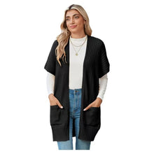 Luisa | Eleganter Offener Cardigan in Schwarz