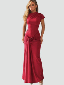 Emma | Elegantes Damen Cocktailkleid Maxilänge für Feiern in Rot