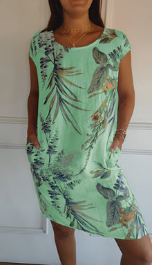 Johanna | Elegantes Damen Midi-Sommerkleid in Grün