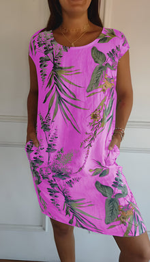 Johanna | Elegantes Damen Midi-Sommerkleid in Lila