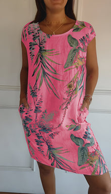 Johanna | Elegantes Damen Midi-Sommerkleid in Rosa