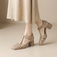 Elenya | Damen Sandalen mit Absatz Sommer Urlaub Elegant in Apricot