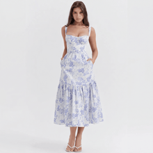 Elia | Midi Kleid in Blau