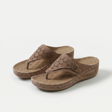 Élodie - Keil-Zehensandalen für Dame in Braun