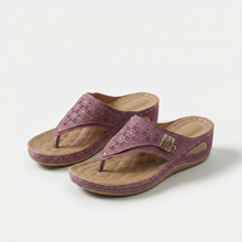Élodie - Keil-Zehensandalen für Dame in Violett