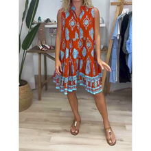 Elvira | Damen Sommerkleid Mini im Boho Stil Kurz mit V-Ausschnitt in Weinrot