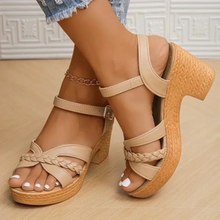 Emery | Damen Sandalen mit Riemen Sommer in Kamel