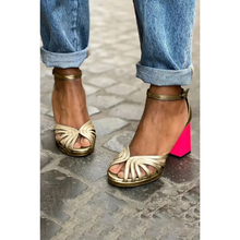 Eugenie | Goldene Damen Sandalen Für Besondere Anlässe in Gold