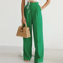 Evelin | Damen Elegante Sommerhose Modern Locker in Grün