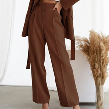 Evelin | Damen Elegante Sommerhose Modern Locker in Braun