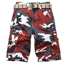 Sommerfeld | Lässige Strand CamouflageBaumwollshorts für Herren (1 kaufen, 1 GRATIS dazu) in Rotes Camo