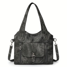 Franky – Vintage Schultertasche in Schwarz