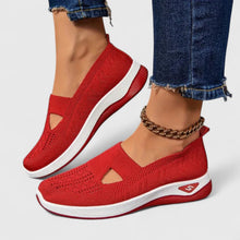 Emilia – Damen-Walkingsneaker aus Mesh zum Hineinschlüpfen in Rot