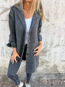 Sorella - Mantel Damen Mit Knopfleiste in Grau