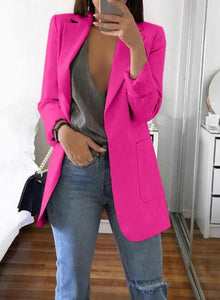 Eline | Zeitloser Blazer mit Eleganter Passform und Komfort in Dunkelrosa