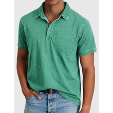 Fiete | Herren Stilvolles Denim Poloshirt in Grün