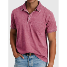 Fiete | Herren Stilvolles Denim Poloshirt in Rosa