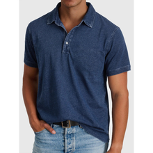 Fiete | Herren Stilvolles Denim Poloshirt in Marineblau